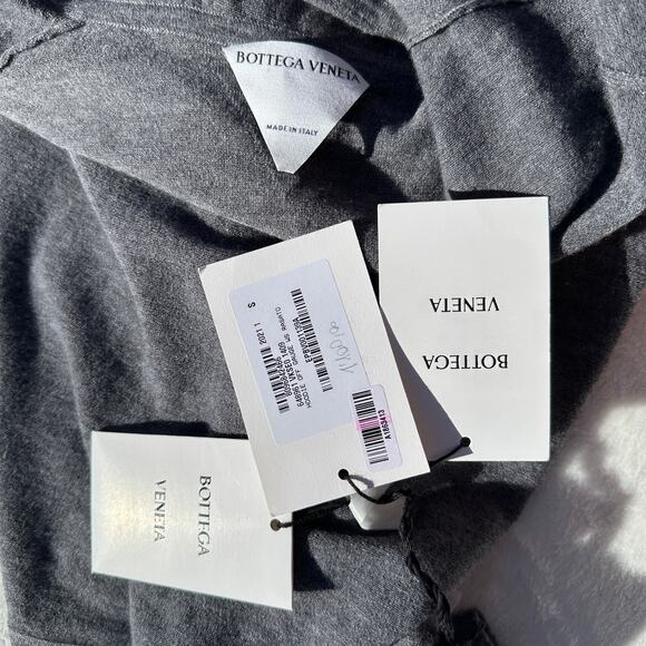 Bottega Veneta Cashmere Blend Balaclava Hoodie Sweater Jumper Wool Grey Sz Small - Picture 14 of 16